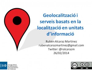 Materiales del curso Geolocalización y servicios basados en la localización en unidades de información